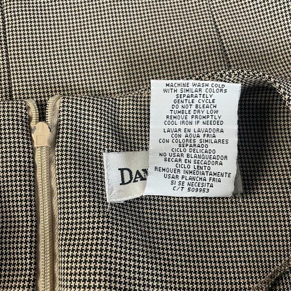 Vintage Tank Top Size 16 Black Cream Striped Minimalist Secretary Chic 90s Y2K - Picture 11 of 13